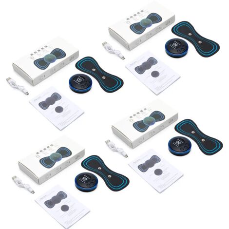 Appareil de massage électrique rechargeable pour la nuque (EMS), patch de massage cervical, stimulateur musculaire dorsal, TENS pour soulager les douleurs cervicales 03022-AquaForge