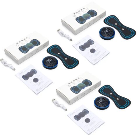 Appareil de massage électrique rechargeable pour la nuque, patch de massage cervical EMS, stimulateur musculaire dorsal, TENS pour soulager les douleurs cervicales 03021-AquaForge