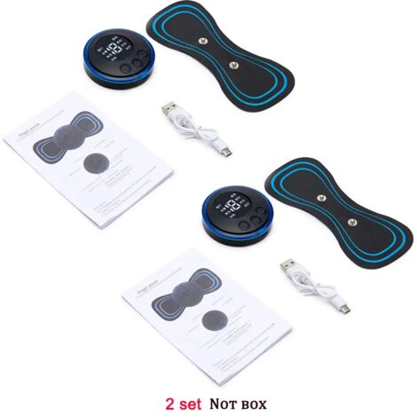 Appareil de massage électrique rechargeable pour la nuque, patch de massage cervical EMS, stimulateur musculaire dorsal, TENS pour soulager les douleurs cervicales 03029-AquaForge