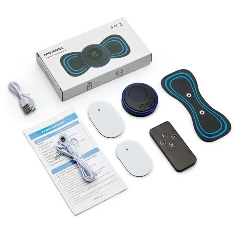Appareil de massage électrique rechargeable pour la nuque, patch de massage cervical EMS, stimulateur musculaire dorsal, TENS pour soulager les douleurs cervicales 03033-AquaForge