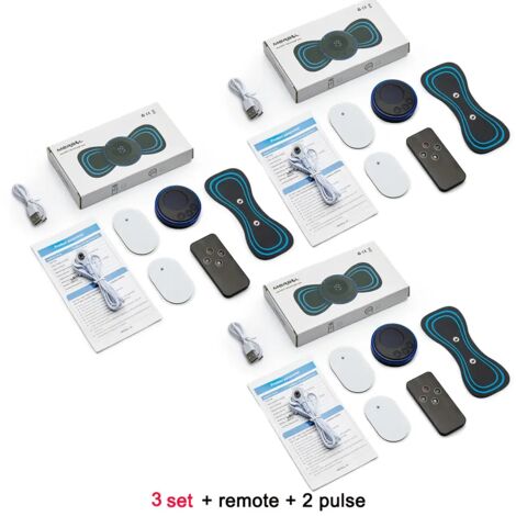 Appareil de massage électrique rechargeable pour la nuque, patch de massage cervical EMS, stimulateur musculaire dorsal, TENS pour soulager les douleurs cervicales 03035-AquaForge