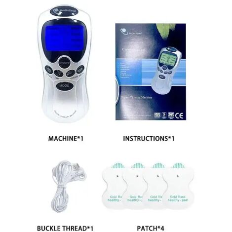 Appareil de massage électrique TENS pour électrostimulation musculaire, EMS, acupuncture et massage corporel - Thérapie numérique - Appareil de massage par électrostimulation 05289-AquaForge