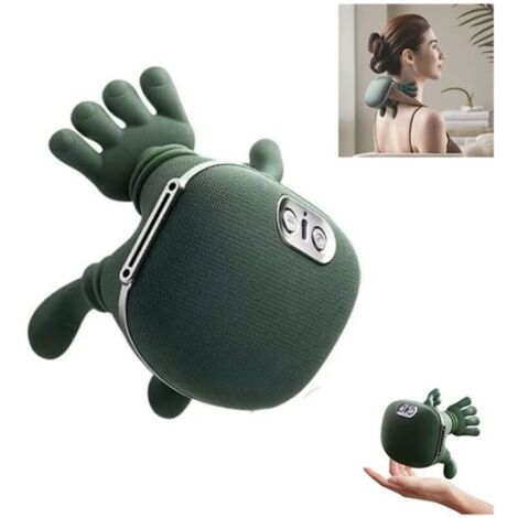 APPAREIL DE MASSAGE Masseur chauffant bionique,masseur Shiatsu portable sans fil pour le cou et le dos,électrique des tissus