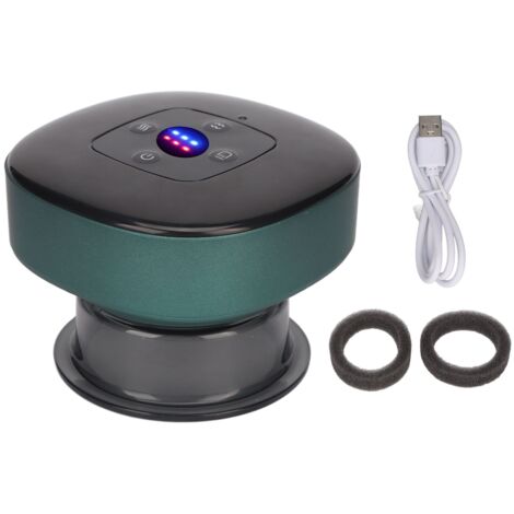 Appareil de Massage par Ventouses Électrique Rechargeable, 6 Niveaux de Chauffage Intelligent et Aspiration, Set de Détente Vert