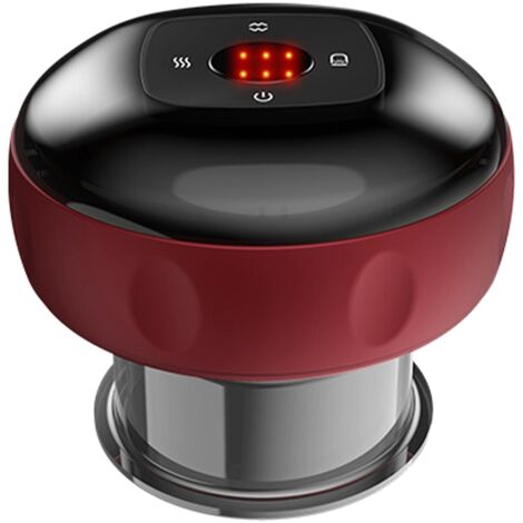 Appareil de Massage Ventouses Électrique 6 Vitesses avec Chaleur Rouge - Dispositif de Gua Sha sans Flamme