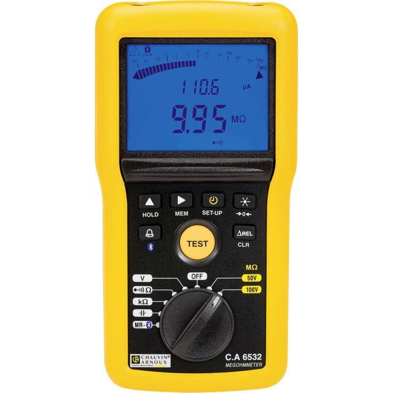 Appareil de mesure de l'isolation Chauvin Arnoux c.a 6532 50 v, 100 v 20 gω X889081