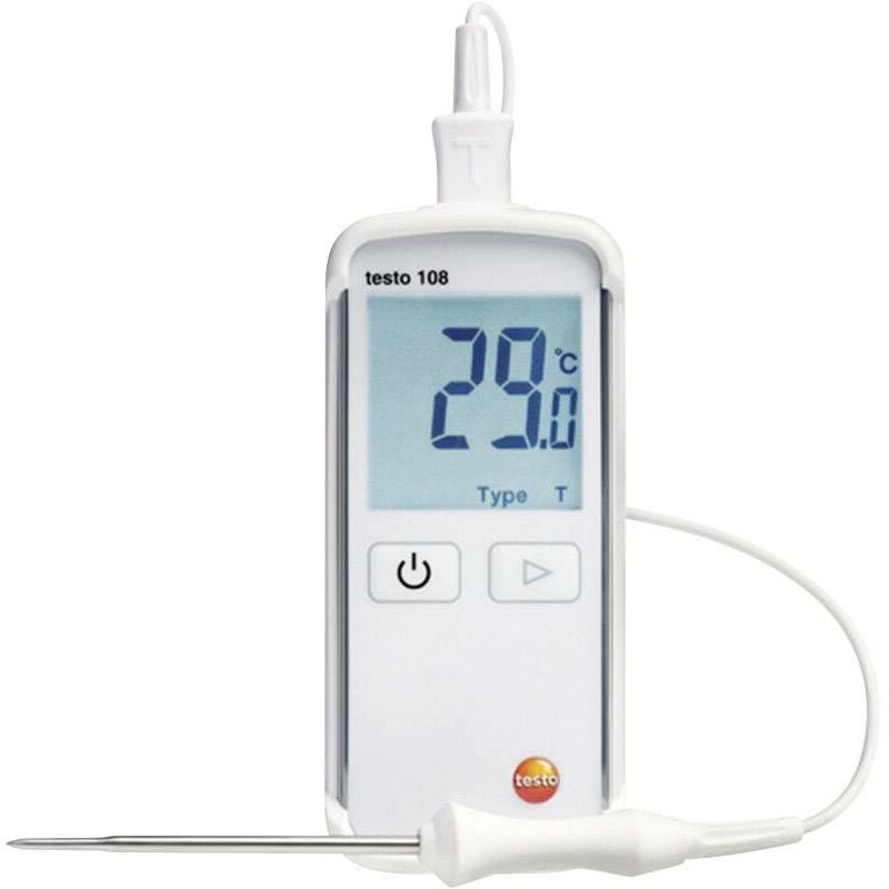 Thermomètre agroalimentaire avec sonde raccordable d'immersion type t, k, plage de mesure -50 bis +300 °c, 108 Testo Q73925