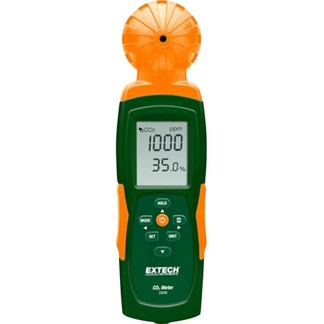 Appareil de mesure du dioxyde de carbone Extech CO240 0 - 9999 ppm avec fonction thermométrique, avec interface USB, avec fonction enregistreur de do Y639851