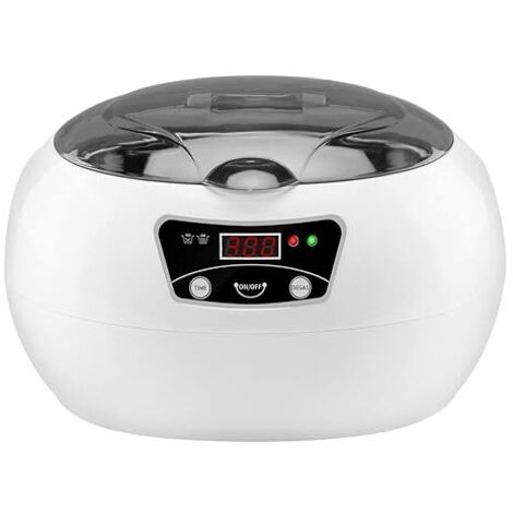 Appareil de nettoyage à ultrasons 600 ml pour le nettoyage des lunettes, bijoux, montres, prothèses dentaires, bain à ultrasons avec dégazage, nettoyant pour bijoux