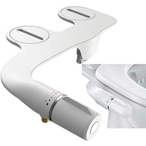 Appareil de nettoyage de siège de toilette mince, facile à installer, bricolage, toilette de douche, bidet et nettoyage des fesses, aucune alimentation électrique requise, tuyau de raccordement 39,4 p