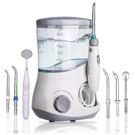 Appareil de nettoyage dentaire électrique à jet dentaire, hydropulseur, jet buccal, portable, blanc