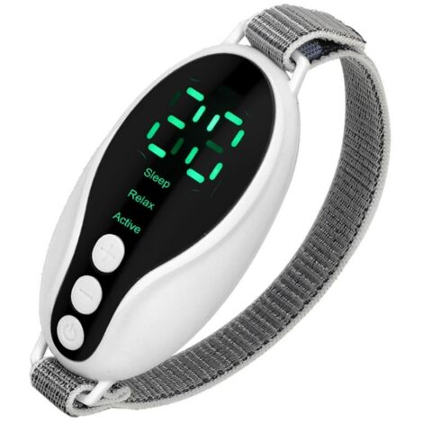 Appareil de relaxation électrique portable pour un sommeil profond, stimulateur musculaire EMS rechargeable, blanc