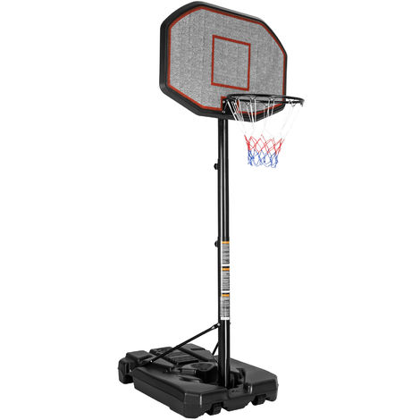 Appareil de Sport, Panier de Basket, de Basketball Réglable - support de basket-ball, panier de basketball sur pied, support portable basketball - noir