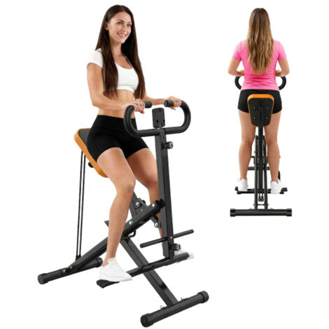 Appareil de squats à domicile, appareil d'entraînement pliable, idéal pour les fessiers, les cuisses, les abdominaux, le dos et les extensions des jambes