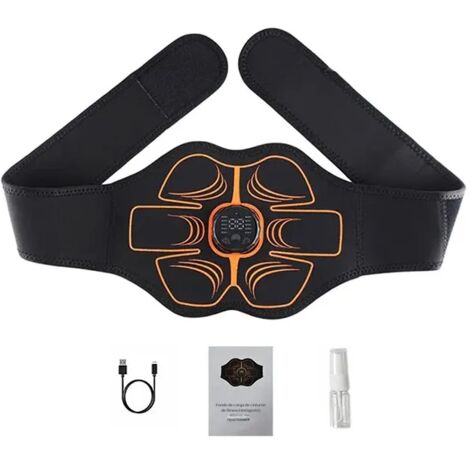 Appareil de stimulation musculaire abdominale électrique (EMS), ceinture d'entraînement, salle de sport à domicile, fitness, masseur pour la perte de poids, taille, ventre, chargement USB, kit-AquaFor