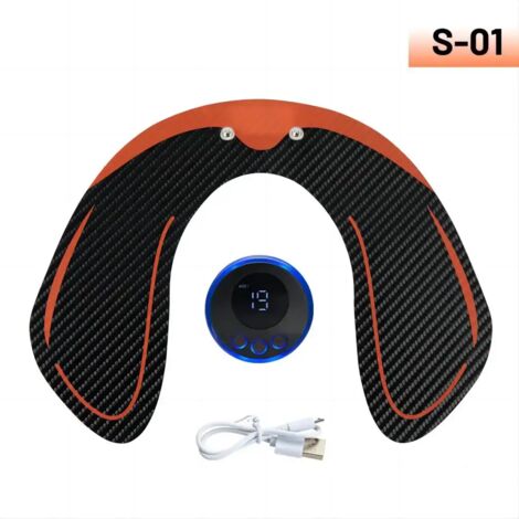 Appareil de stimulation musculaire abdominale EMS, tonifiant musculaire, appareil de massage USB pour abdominaux et hanches, perte de poids et remise en forme, pour salle de sport à domicile02317-Aqua