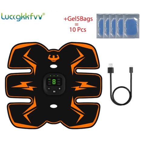 Appareil de stimulation musculaire sans fil EMS intelligent pour l'entraînement abdominal et la perte de poids - Massage corporel amincissant avec autocollants - 01197-AquaForge