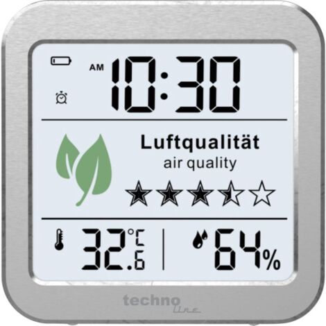 Appareil de surveillance de la qualité de lair Techno Line WL1020 Mesure du taux de CO2/ Affichage du taux de CO2