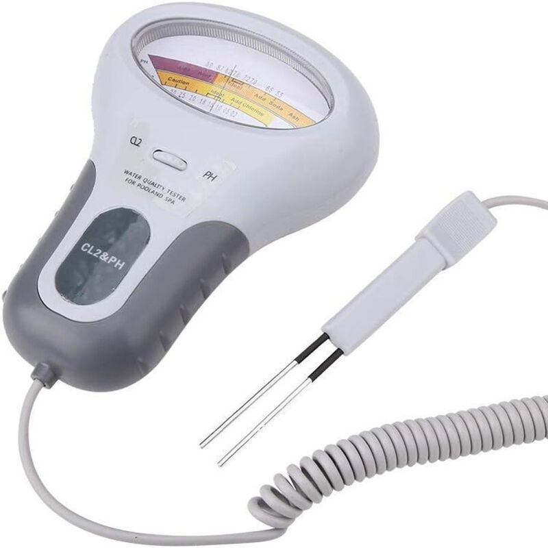 Lifcausal - Appareil de test de chlore 2 en 1, appareil de mesure de la teneur en chlore de l'eau, instrument de mesure du chlore de piscine, testeur
