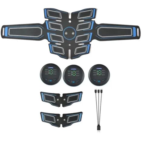Appareil d'électrostimulation abdominale (EMS) - Entraîneur musculaire abdominal intelligent - Exercices minceur électriques pour salle de sport à domicile02202-AquaForge