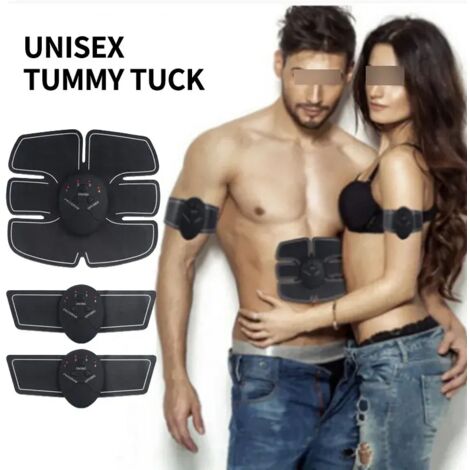Appareil d'électrostimulation abdominale rechargeable pour le sport en extérieur, idéal pour affiner les abdominaux et muscler les abdominaux (pour les personnes paresseuses) 02880-AquaForge