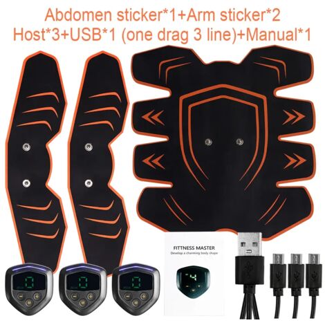 Appareil d'électrostimulation musculaire abdominale (EMS) pour l'entraînement des abdominaux et des muscles, idéal pour les exercices à domicile.-AquaForge