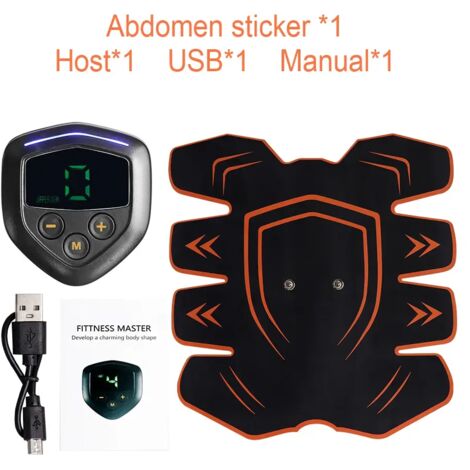 Appareil d'électrostimulation musculaire abdominale (EMS) pour l'entraînement des abdominaux et des muscles, idéal pour les exercices à domicile.-AquaForge