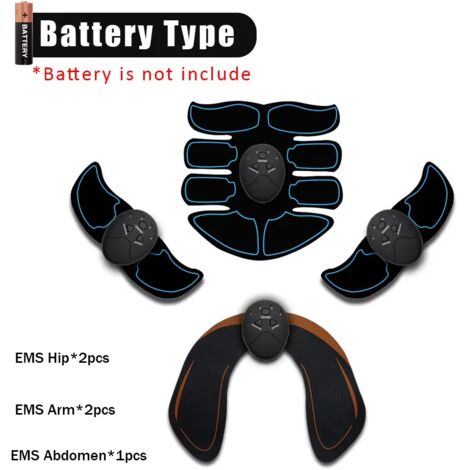 Appareil d'électrostimulation musculaire abdominale (EMS) pour renforcer les muscles, masseur abdominal et des hanches, salle de sport à domicile, amincissement et perte de poids 02187-AquaForge