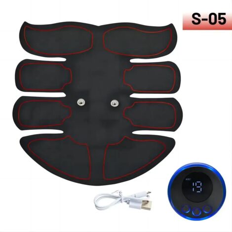 Appareil d'électrostimulation musculaire abdominale (EMS), tonifiant musculaire, appareil de massage pour les abdominaux et les hanches, pour la perte de poids et le remodelage corporel, idéal pour la