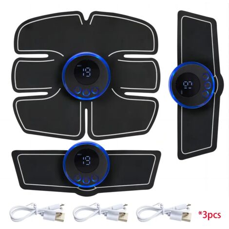 Appareil d'électrostimulation musculaire abdominale (EMS), tonifiant musculaire, appareil de massage USB pour abdominaux et hanches, perte de poids et remise en forme, pour salle de sport à domicile 0