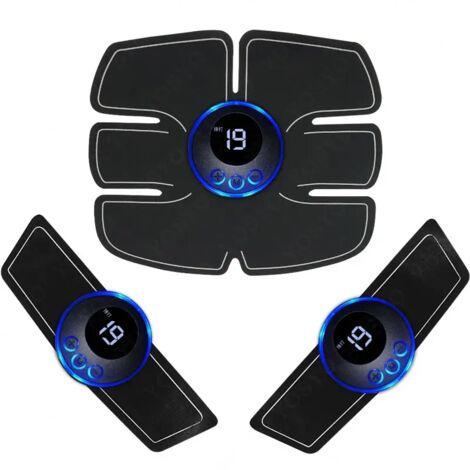 Appareil d'électrostimulation musculaire rechargeable EMS, entraîneur intelligent pour exercices des hanches et des abdominaux, masseur corporel électrique amincissant pour la perte de poids01910-Aqua