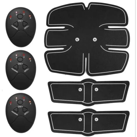 Appareil d'entraînement de stimulation musculaire électrique EMS pour abdominaux, hanches et fessiers - Appareil de musculation pour le corps - Fitness et amincissement - Massage04876-AquaForge