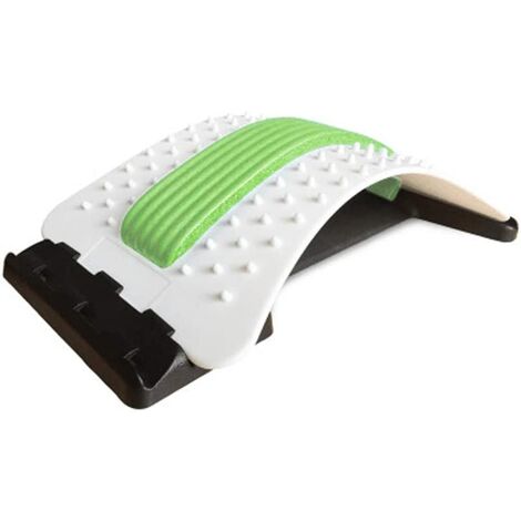 Appareil d'étirement du dos, Anself Masseurs pour le dos Magic Stretcher Fitness Équipement de Stretch Soutien lombaire Relaxation Mate, Dos Civière, Appareil d'étirement lombaire (Vert + Blanc)