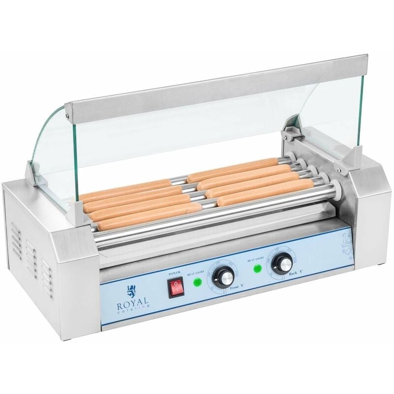 Helloshop26 - Appareil machine à hot dog professionnelle inox 8 saucisses 1 000 watts