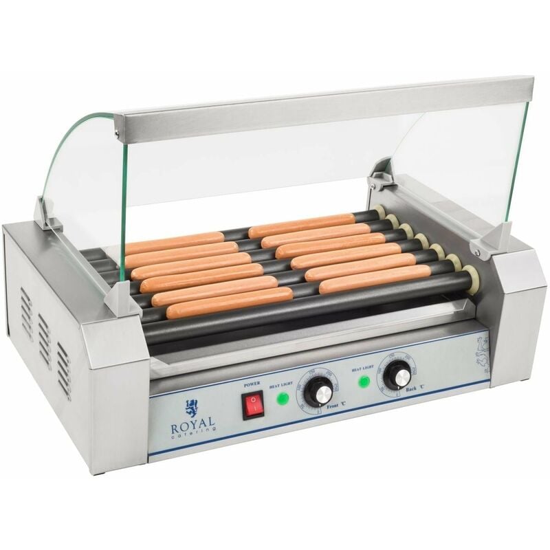 Appareil machine à hot dog professionnelle téflon 12 saucisses 1 400 watts