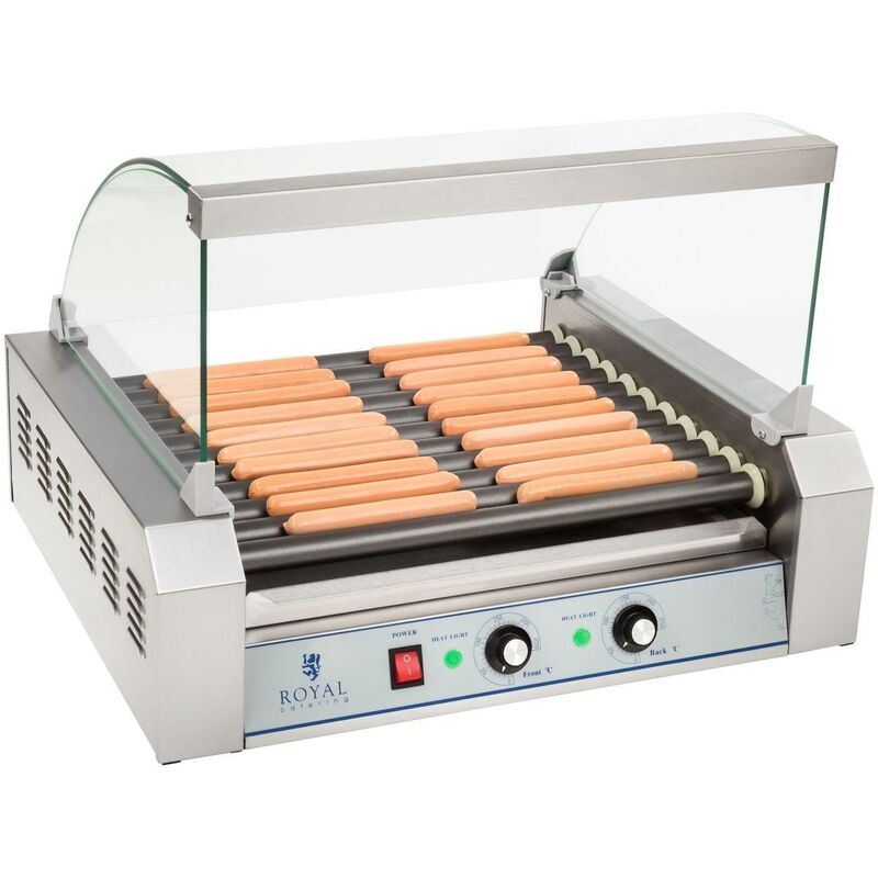 Appareil machine à hot dog professionnelle téflon 20 saucisses 2 200 watts