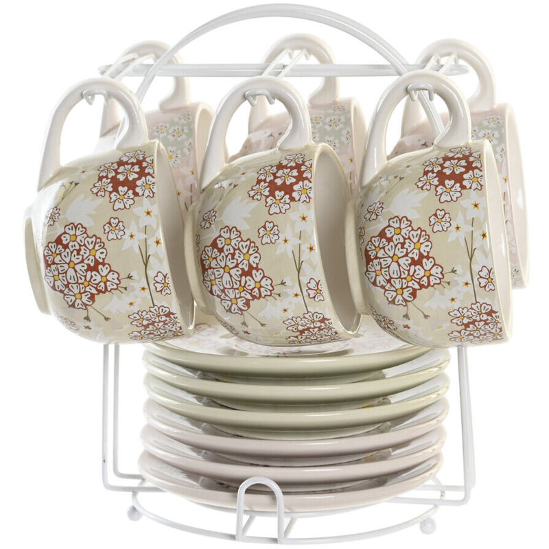 Café Set 6 Dolomite Métal 20X18X20 180 Ml Vert