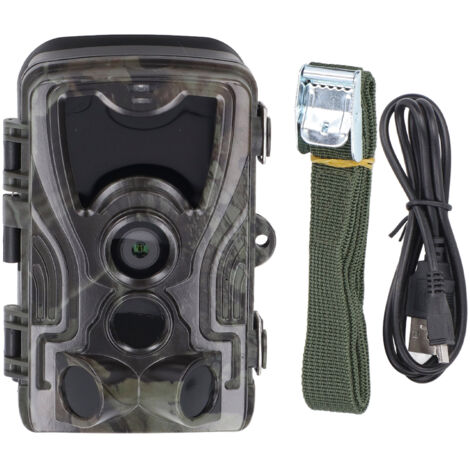 Appareil photo de chasse extérieur étanche HD avec vision nocturne infrarouge et détection de mouvement pour observation animale HC 801A