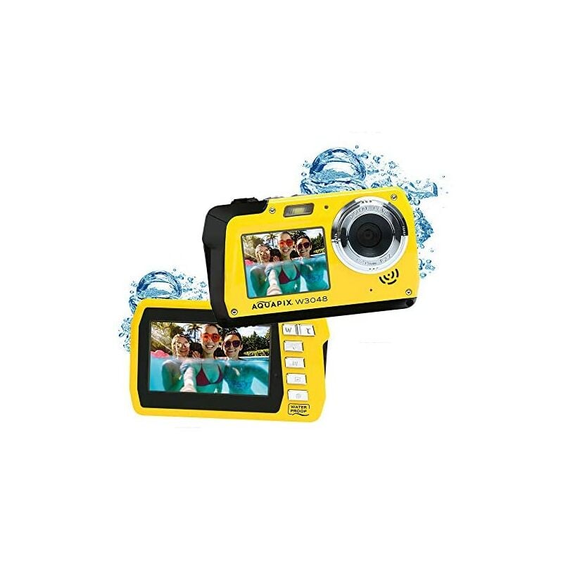 W3048 Edge Yellow - Appareil photo sous-marin, 48MP double écran - Easypix