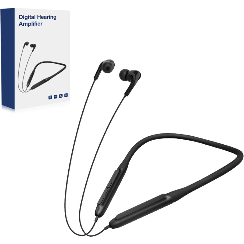 Choyclit - Appareils auditifs montée sur le cou , casque auditif numérique porté sur le corps pour personnes âgées