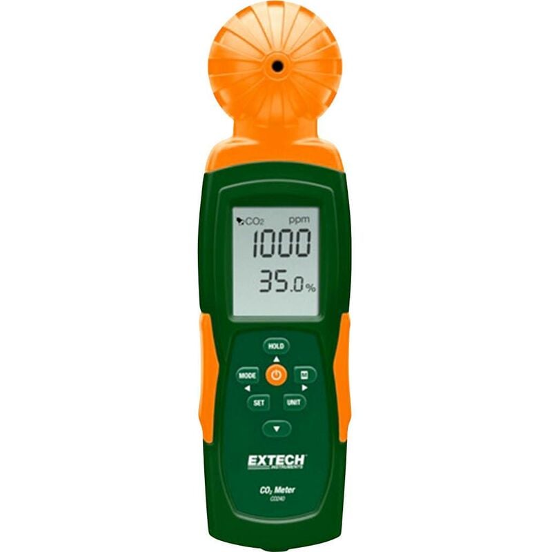 Extech - Appareil de mesure du dioxyde de carbone CO240 0 - 9999 ppm avec fonction thermométrique, avec interface usb, avec fonction enregistreur de