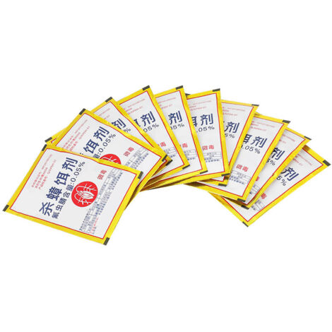 Appât Puissant Anti-Cafards - 10 Pièces - Gel et Poudre Élimine Nuisibles Cuisine
