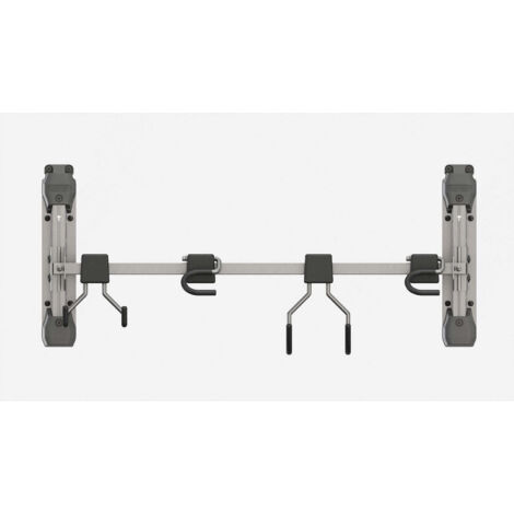 Appendi Attrezzi 74x15x30 cm Keter con 4 Ganci Capacità Totale 36 kg in Acciaio Grigio e Nero