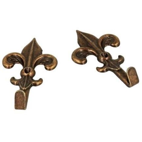 Appendi quadro Masidef ganci modello giglio 28x48 mm finitura bronzata 5 pezzi