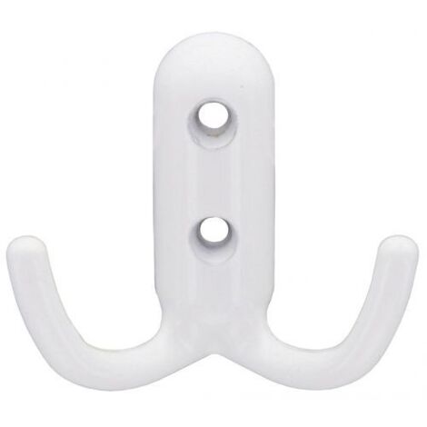 APPENDIABITI A 2 GANCI 45X45 MM BIANCO LUCIDO 30 PZ