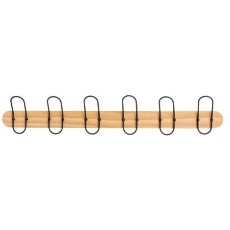 Appendiabiti a 6 teste in legno e metallo - 5five