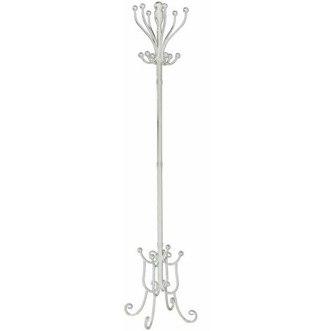 Appendiabiti a Stelo Ø34xh180 cm in Metallo Bianco