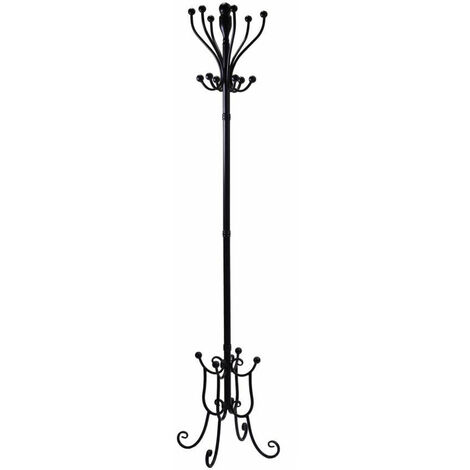 Appendiabiti a Stelo Ø34xh180 cm in Metallo Nero