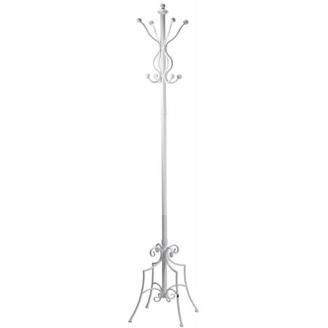Appendiabiti a Stelo 44x44xh180 cm in Metallo Bianco