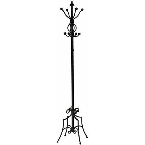 Appendiabiti a Stelo 44x44xh180 cm in Metallo Nero